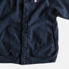 画像をギャラリービューアに読み込む, 1990's "CHAMPION" REVERSE WEAVE SNAP CARDIGAN (LARGE) NAVY