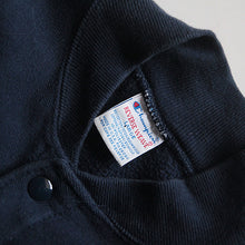 画像をギャラリービューアに読み込む, 1990's "CHAMPION" REVERSE WEAVE SNAP CARDIGAN (LARGE) NAVY