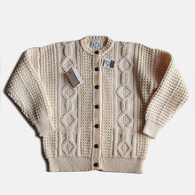 画像をギャラリービューアに読み込む, N.O.S VINTAGE "BONNER OF IRELAND" ALAN KNIT BUTTON UP CARDIGAN (LARGE)