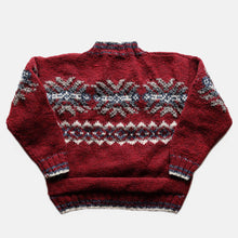 Load image into Gallery viewer, OLD NORDIC WOOL SWEATER (SZ LARGE / GOOD PATTERN)
