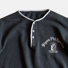 Load image into Gallery viewer, 1960's HENRY NECK COTTON S/S SWEAT (SZ LARGE / BLACK COLOR)