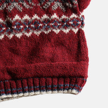 Load image into Gallery viewer, OLD NORDIC WOOL SWEATER (SZ LARGE / GOOD PATTERN)