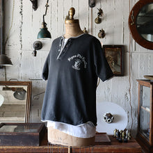 Load image into Gallery viewer, 1960's HENRY NECK COTTON S/S SWEAT (SZ LARGE / BLACK COLOR)