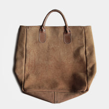 画像をギャラリービューアに読み込む, 1980's "BROOKSTONE" SUEDE LEATHER TOTE (LARGE)