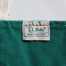 画像をギャラリービューアに読み込む, 1980's "L.L.BEAN" DELUXE TOTE (NAVY×GREEN / MINT CONDITION)