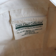 画像をギャラリービューアに読み込む, N.O.S &quot;GRASS COURT COLLECTION&quot; CANVAS TOTE BAG WITH LEATHER HUNDLE
