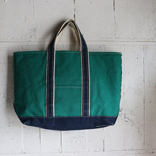 画像をギャラリービューアに読み込む, 1980's "L.L.BEAN" DELUXE TOTE (NAVY×GREEN / MINT CONDITION)