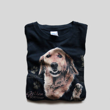 Load image into Gallery viewer, 2000's "GOLDEN RETRIEVER" BLACK COTTON T-SHIRT (SZ XL / MINT CONDITION)