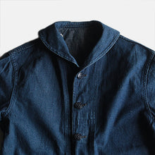 Load image into Gallery viewer, 1940's "U.S.NAVY" SHAWL DENIM JACKET (SZ 38 MEDIUM) MINT CONDITION