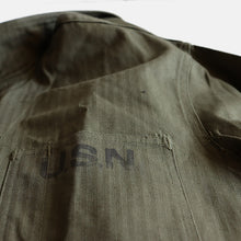Load image into Gallery viewer, 1940's "U.S.N" H.B.T UTILITY JACKET (NON WASH / SZ 36)