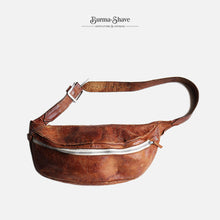 画像をギャラリービューアに読み込む, 1950's~ LEATHER WAIST BAG (MADE IN ENGLAND / RARE STYLE)