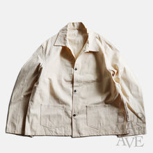 Load image into Gallery viewer, 〜1940's TWO POCKET CHORE JACKET (SZ LARGE / IVORY / DEADSTOCK)