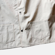 Load image into Gallery viewer, 〜1940's TWO POCKET CHORE JACKET (SZ LARGE / IVORY / DEADSTOCK)