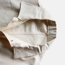 Load image into Gallery viewer, 〜1940's TWO POCKET CHORE JACKET (SZ LARGE / IVORY / DEADSTOCK)