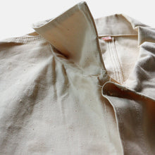 Load image into Gallery viewer, 〜1940's TWO POCKET CHORE JACKET (SZ LARGE / IVORY / DEADSTOCK)