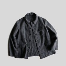 画像をギャラリービューアに読み込む, 1950's FRENCH FARMERS WOOL JACKET  (SZ ABOUT EU50 / NEAR DEADSTOCK)