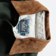 Load image into Gallery viewer, OLD "WOOLRICH" WOOL L/S SHIRT WITH LEATHER PATCH (SZ MEDIUM / GOOD CONDITION)