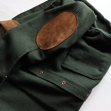 Load image into Gallery viewer, OLD "WOOLRICH" WOOL L/S SHIRT WITH LEATHER PATCH (SZ MEDIUM / GOOD CONDITION)