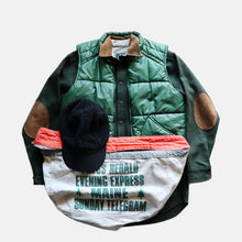 Load image into Gallery viewer, OLD "WOOLRICH" WOOL L/S SHIRT WITH LEATHER PATCH (SZ MEDIUM / GOOD CONDITION)