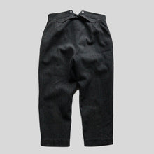 Load image into Gallery viewer, 1930's FRENCH WORK BACKLE BACK WOOL TROUSER (SZ W34 / MINT CONDITION)