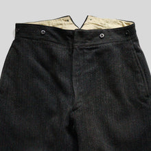Load image into Gallery viewer, 1930's FRENCH WORK BACKLE BACK WOOL TROUSER (SZ W34 / MINT CONDITION)
