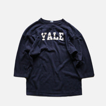 Load image into Gallery viewer, 1980's "CHAMPION" FOOTBALL L/S T-SHIRT (SZ LARGE / YALE / MINT CONDITION)