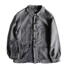 画像をギャラリービューアに読み込む, 〜1930's FRENCH FEDING MOLEKIN WORK JACKET (S)
