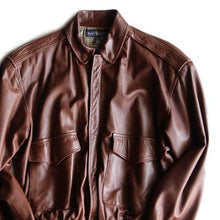 画像をギャラリービューアに読み込む, OLD "RALPH LAUREN" A-2 STYLE LEATHER BLOUSON (M)