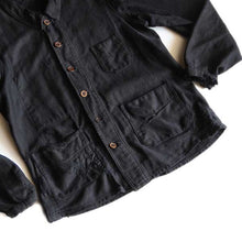 Load image into Gallery viewer, 1930's FRENCH BLACK TWILL WORK JACKET (MEDIUM)