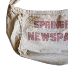 Load image into Gallery viewer, 1950's "SPRING FIELD NEWS PAPERS" TWO SIDE PRINTED CANVAS BAG
