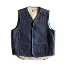 Load image into Gallery viewer, 1980's "CARHARTT" DENIM BOA VEST MINT COND