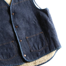 Load image into Gallery viewer, 1980's "CARHARTT" DENIM BOA VEST MINT COND