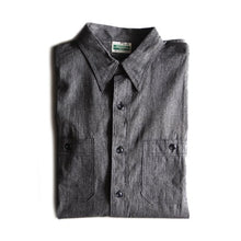 Load image into Gallery viewer, NOS 1950's "MONTGOMERY WARD" BLACK CHAMBRAY SHIRT (16 1/2)