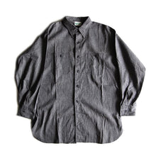 Load image into Gallery viewer, NOS 1950's "MONTGOMERY WARD" BLACK CHAMBRAY SHIRT (16 1/2)