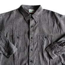 Load image into Gallery viewer, NOS 1950's "MONTGOMERY WARD" BLACK CHAMBRAY SHIRT (16 1/2)