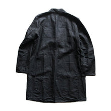 Load image into Gallery viewer, 1920's FRENCH HEAVY BLACK LINEN WORK COAT NON WASH (MEDIUM)