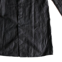 Load image into Gallery viewer, 1920's FRENCH HEAVY BLACK LINEN WORK COAT NON WASH (MEDIUM)