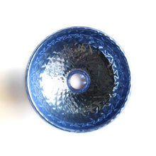Load image into Gallery viewer, ANTIQUE MERCURY BLUE GLASS SHADE # 1