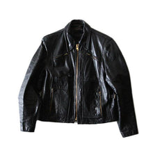 Load image into Gallery viewer, 1970's HIDDEN SNAP LEATHER JACKET (MEDIUM)