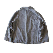 Load image into Gallery viewer, ~ 1930's "USN" HICKORY STRIPE SHAWL COLLAR JACKET (LARGE)