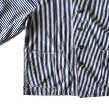 Load image into Gallery viewer, ~ 1930's "USN" HICKORY STRIPE SHAWL COLLAR JACKET (LARGE)