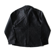 Load image into Gallery viewer, NOS 1950's "LE MONT ST MICHEL" BLACK MOLESKIN WORK JACKET (48 MEDIUM)