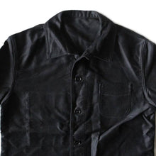 Load image into Gallery viewer, NOS 1950's "LE MONT ST MICHEL" BLACK MOLESKIN WORK JACKET (48 MEDIUM)