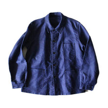 Load image into Gallery viewer, NOS 1940's "VULCAIN" COTTON & LINEN FRENCH WORK JACKET (MEDIUM)