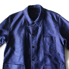 Load image into Gallery viewer, NOS 1940's "VULCAIN" COTTON & LINEN FRENCH WORK JACKET (MEDIUM)
