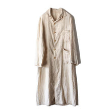 Load image into Gallery viewer, ~ 1920's SINGLE BREASTED LINEN DUSTER COAT (MEDIUM)