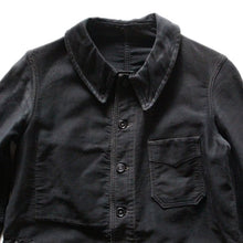 Load image into Gallery viewer, 1940's "TISSU EXTRA" FRENCH BRACK MOLESKIN WORK JACKET (MEDIUM)