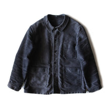 Load image into Gallery viewer, 1940's "LE MONT ST MICHEL" BLACK MOLESKIN WORK JACKET (MEDIUM)