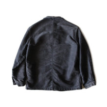Load image into Gallery viewer, 1940's "LE MONT ST MICHEL" BLACK MOLESKIN WORK JACKET (MEDIUM)
