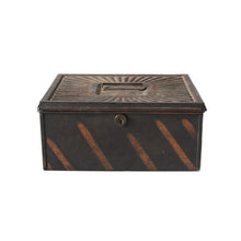Load image into Gallery viewer, ANTIQUE JAPANED METAL BOX